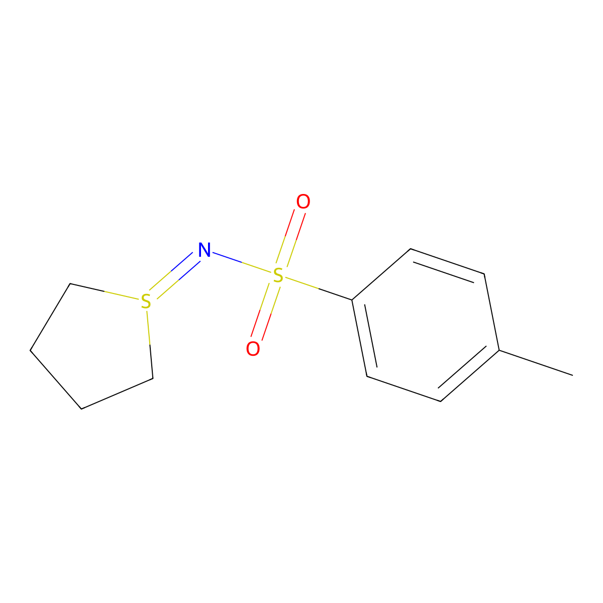 4-methyl-N-(thiolan-1-ylidene)benzenesulfonamide molecular structure, CAS 13553-70-3