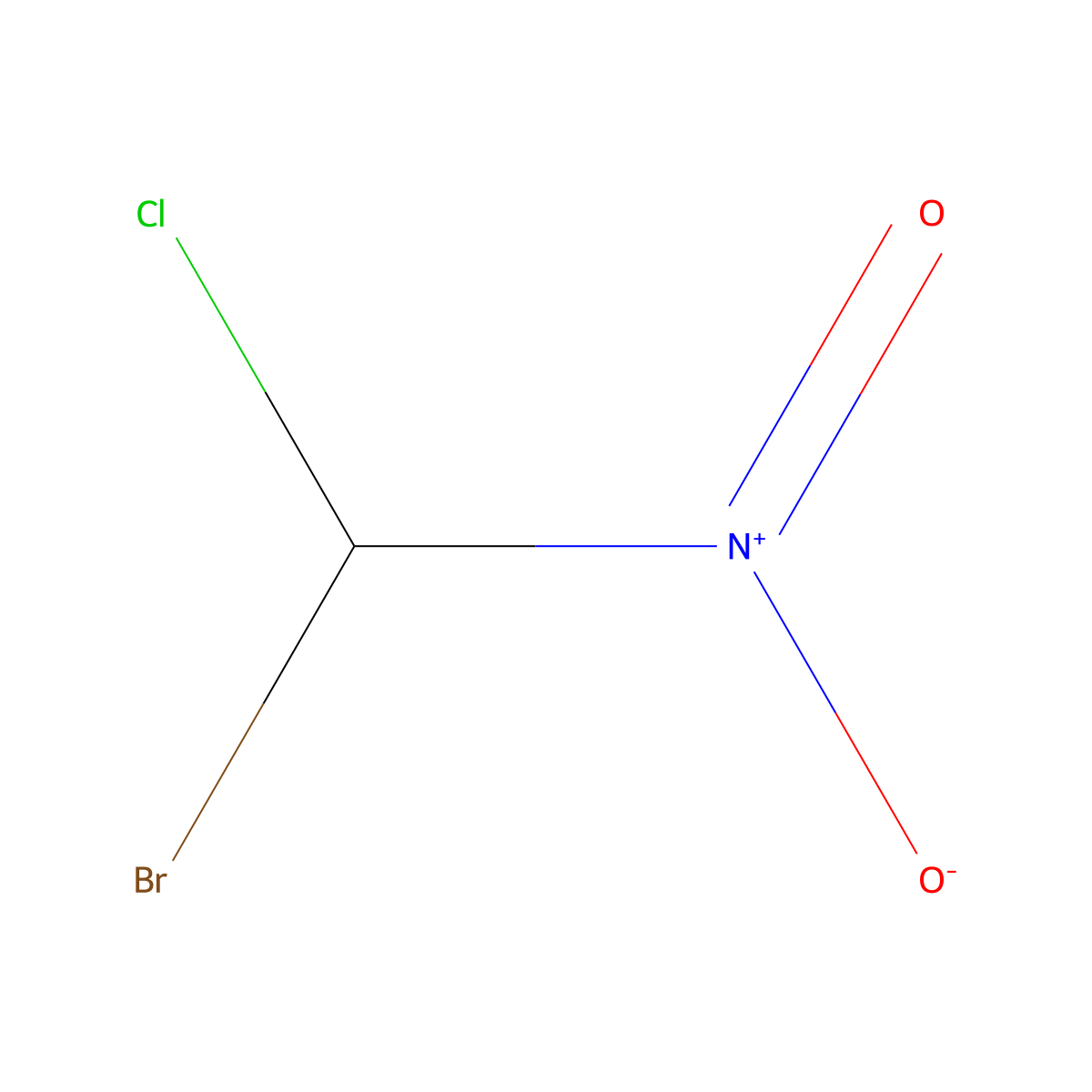 Bromochloronitromethane molecular structure, CAS 135531-25-8