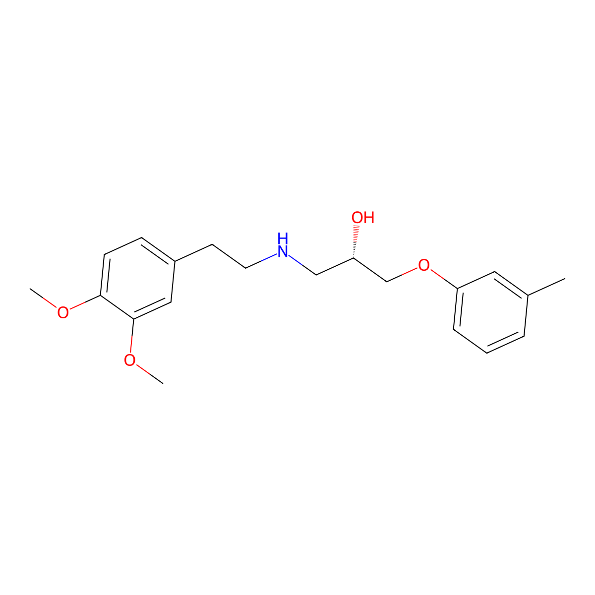 (S)-bevantolol molecular structure, CAS 135531-41-8
