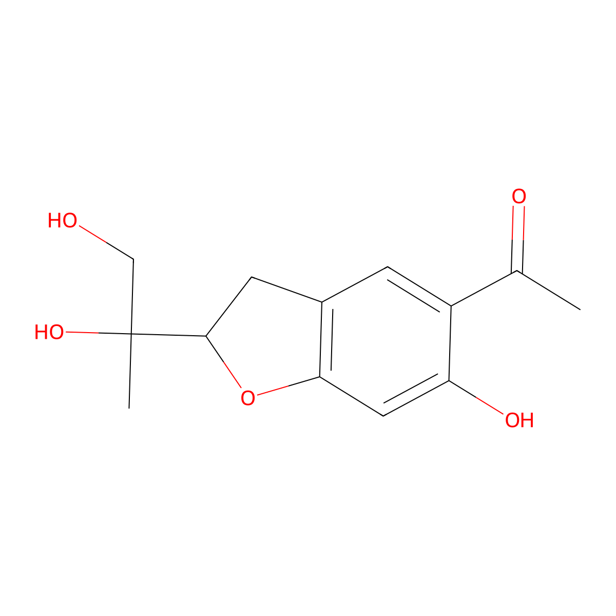 2,3-Dihydro-12,13-dihydroxyeuparin molecular structure, CAS 135531-75-8