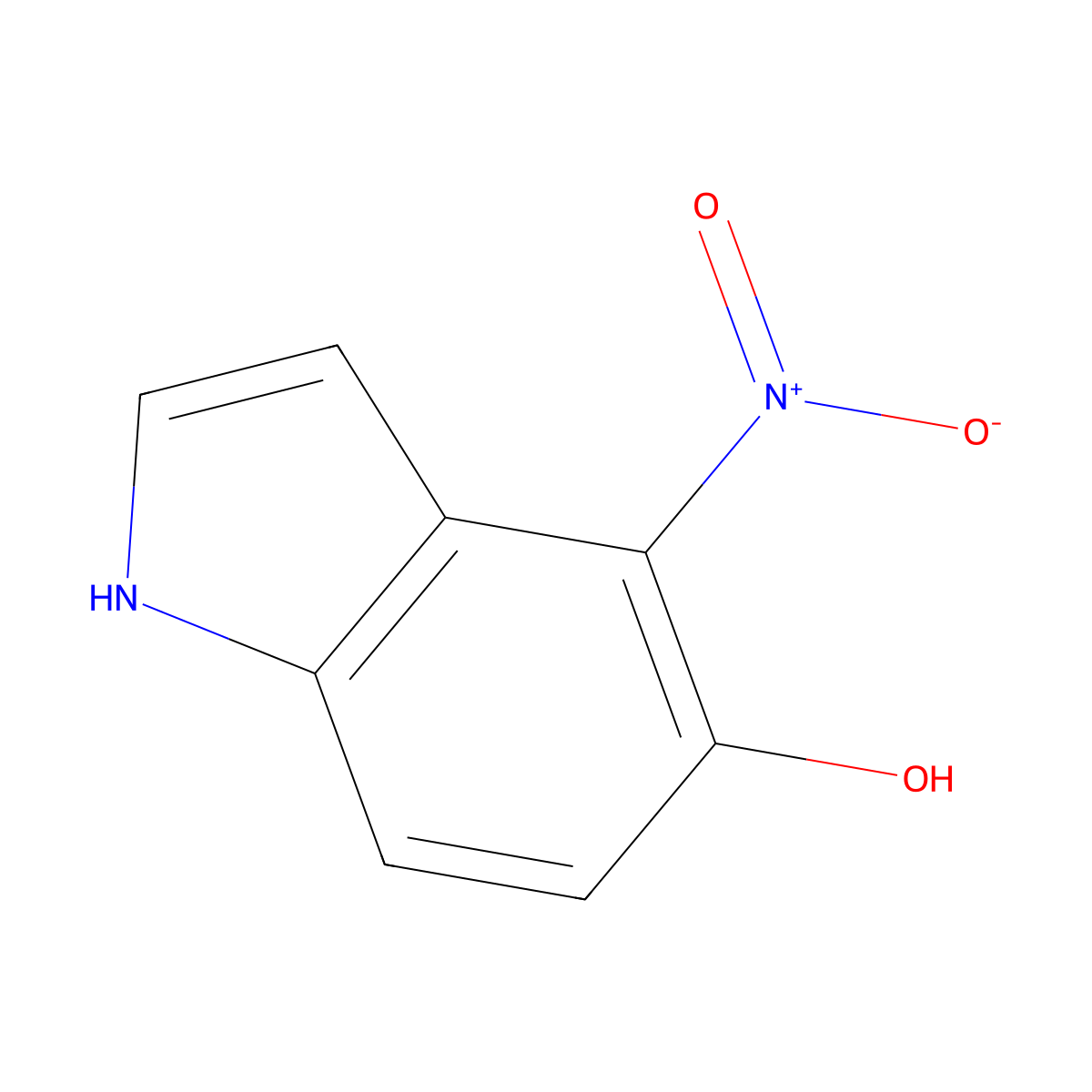 4-nitro-1H-indol-5-ol molecular structure, CAS 135531-89-4