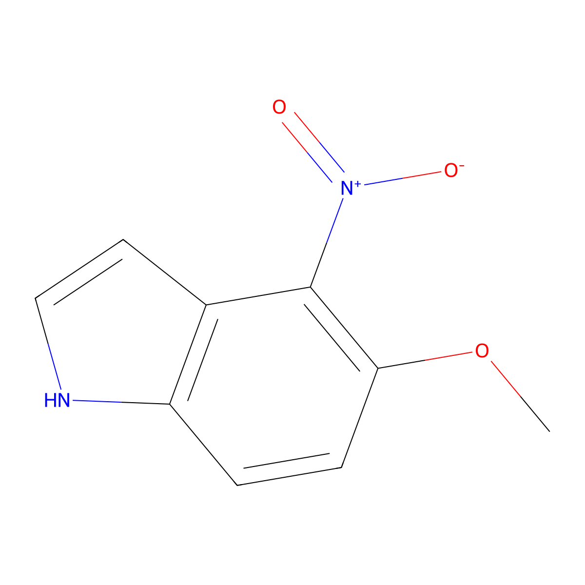 5-Methoxy-4-nitro-1H-indole molecular structure, CAS 135531-92-9