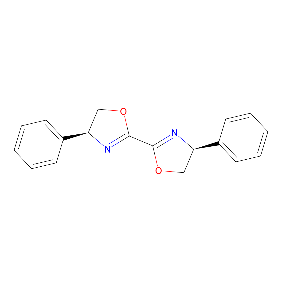(4S,4'S)-4,4',5,5'-Tetrahydro-4,4'-diphenyl-2,2'-bioxazole molecular structure, CAS 135532-33-1