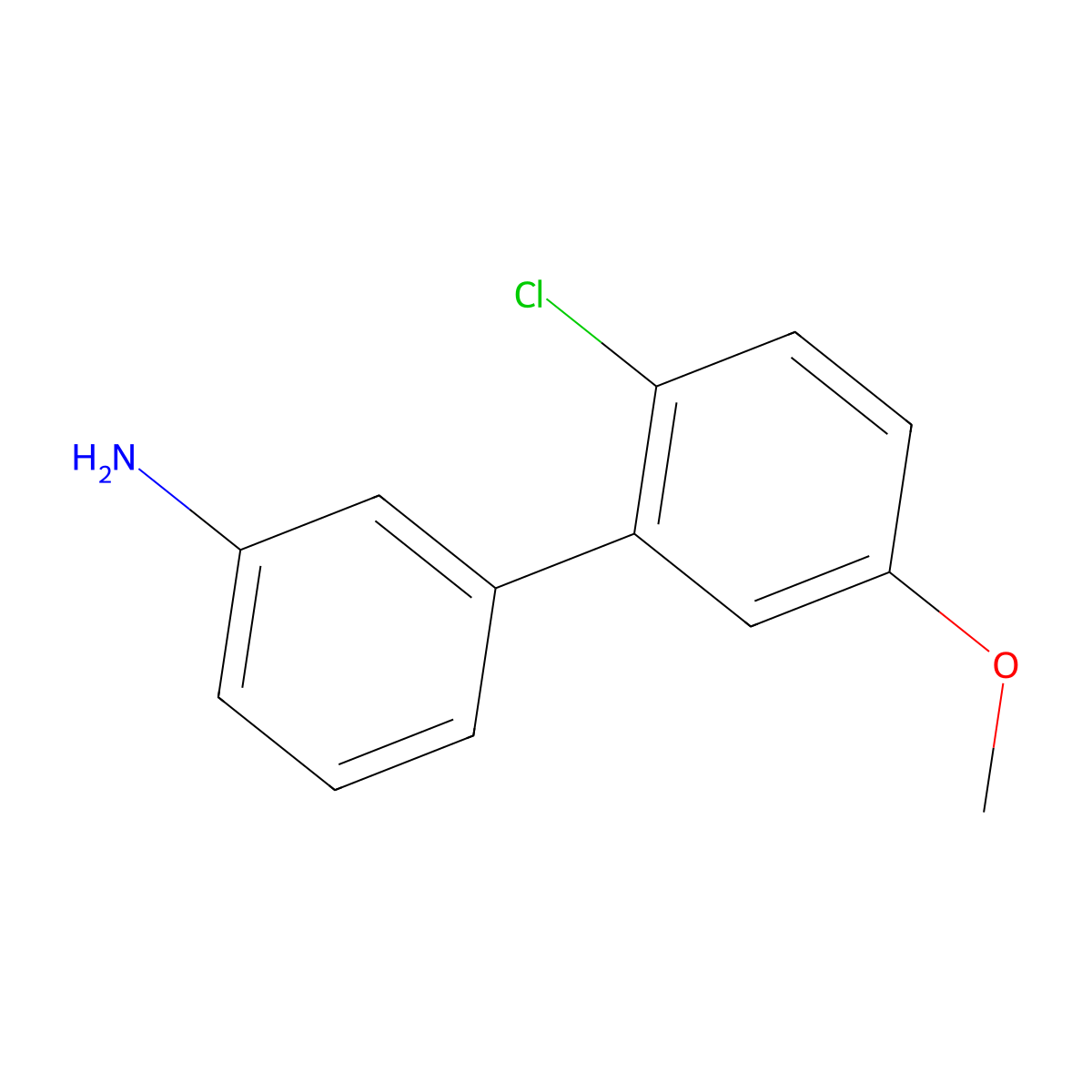 2'-Chloro-5'-methoxy-[1,1'-biphenyl]-3-amine molecular structure, CAS 1355320-50-1