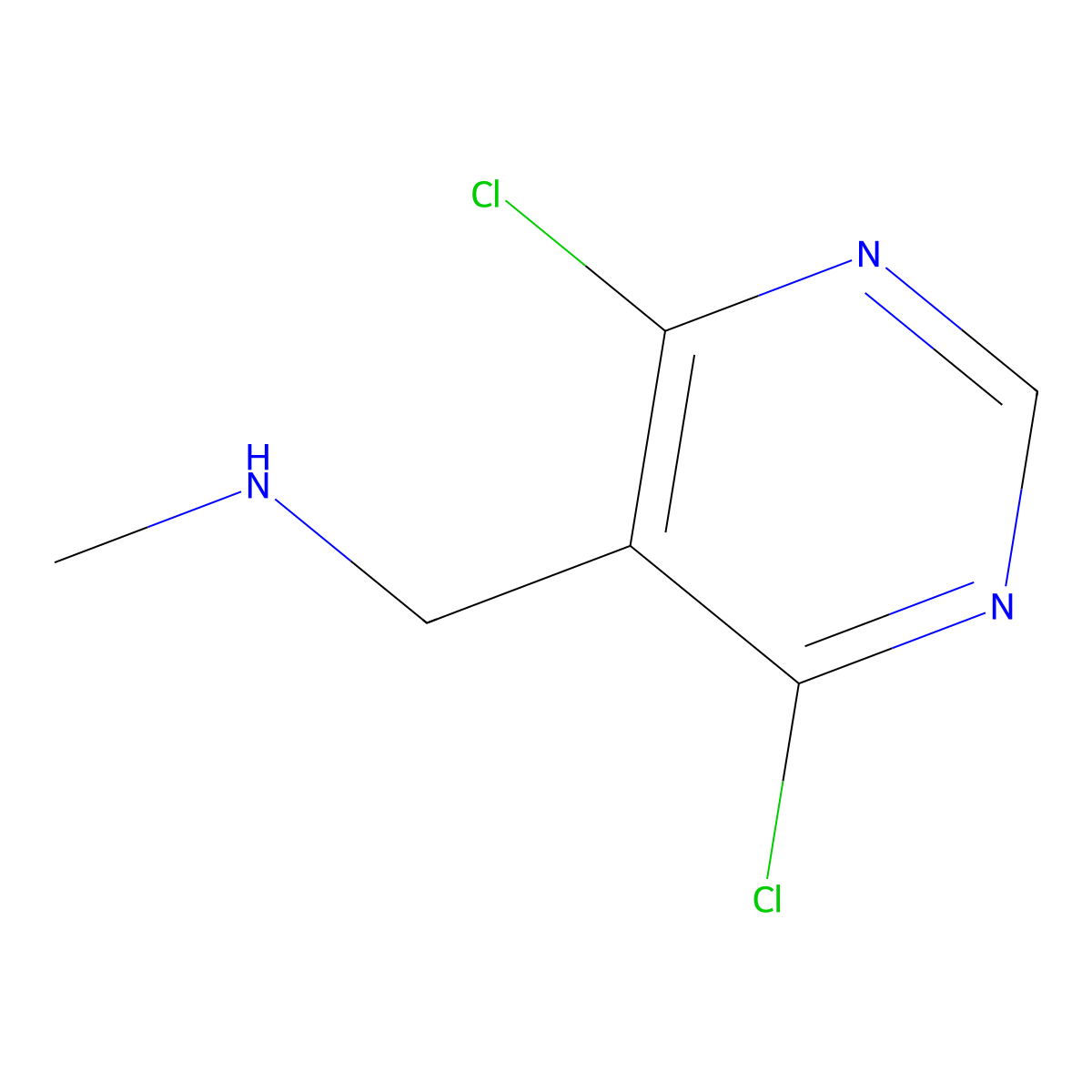 N-[(4,6-Dichloropyrimidin-5-yl)methyl]-N-methylamine molecular structure, CAS 1355334-44-9