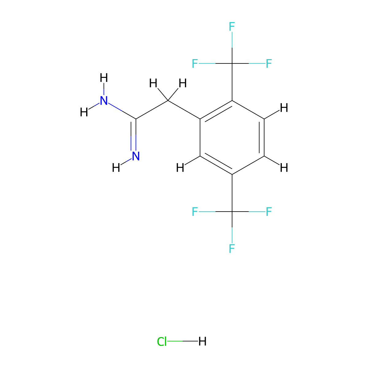2-[2,5-Bis(trifluoromethyl)phenyl]-ethanimidamide hydrochloride molecular structure, CAS 1355334-57-4