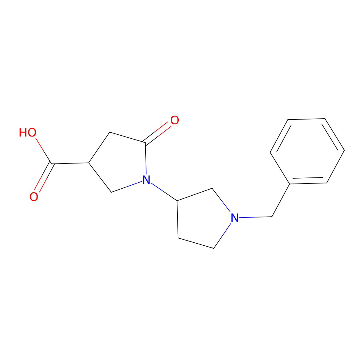 1'-Benzyl-5-oxo-1,3'-bipyrrolidine-3-carboxylic acid molecular structure, CAS 1355334-59-6