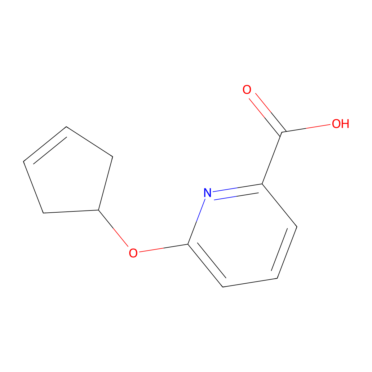 6-(Cyclopent-3-en-1-yloxy)pyridine-2-carboxylic acid molecular structure, CAS 1355334-60-9