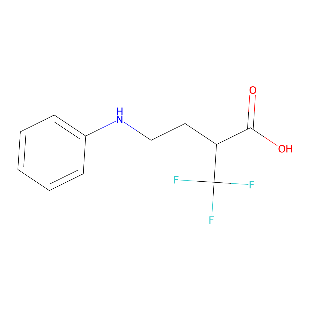 4-Anilino-2-(trifluoromethyl)butanoic acid molecular structure, CAS 1355334-75-6