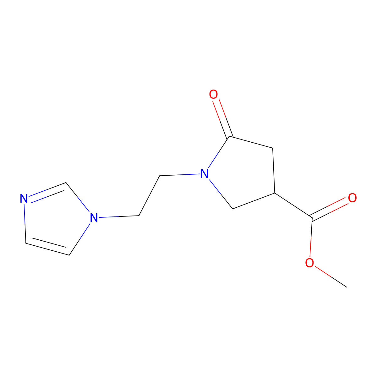 Methyl 1-[2-(1H-Imidazol-1-yl)ethyl]-5-oxopyrrolidine-3-carboxylate molecular structure, CAS 1355334-77-8