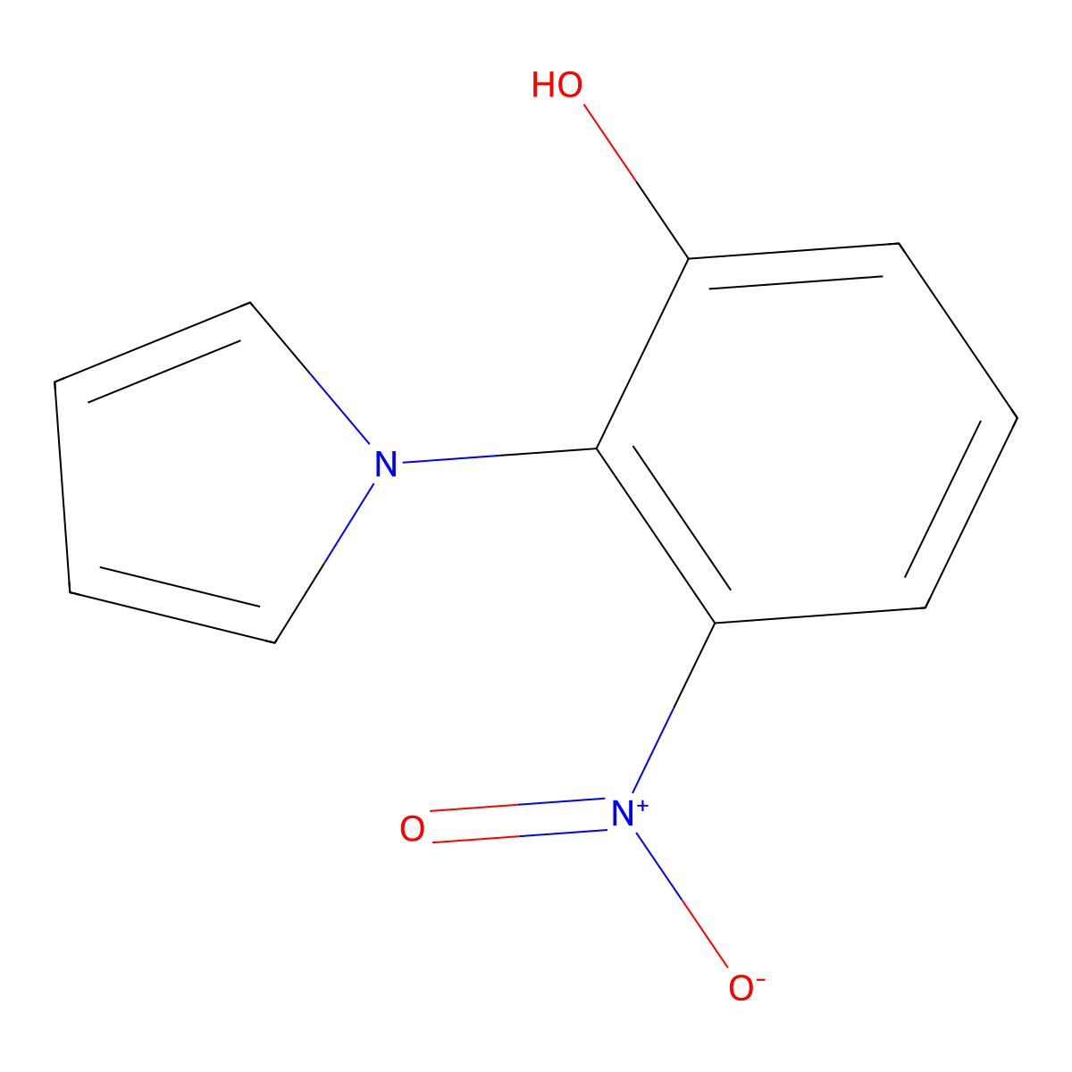 3-Nitro-2-(1H-pyrrol-1-yl)phenol molecular structure, CAS 1355334-78-9