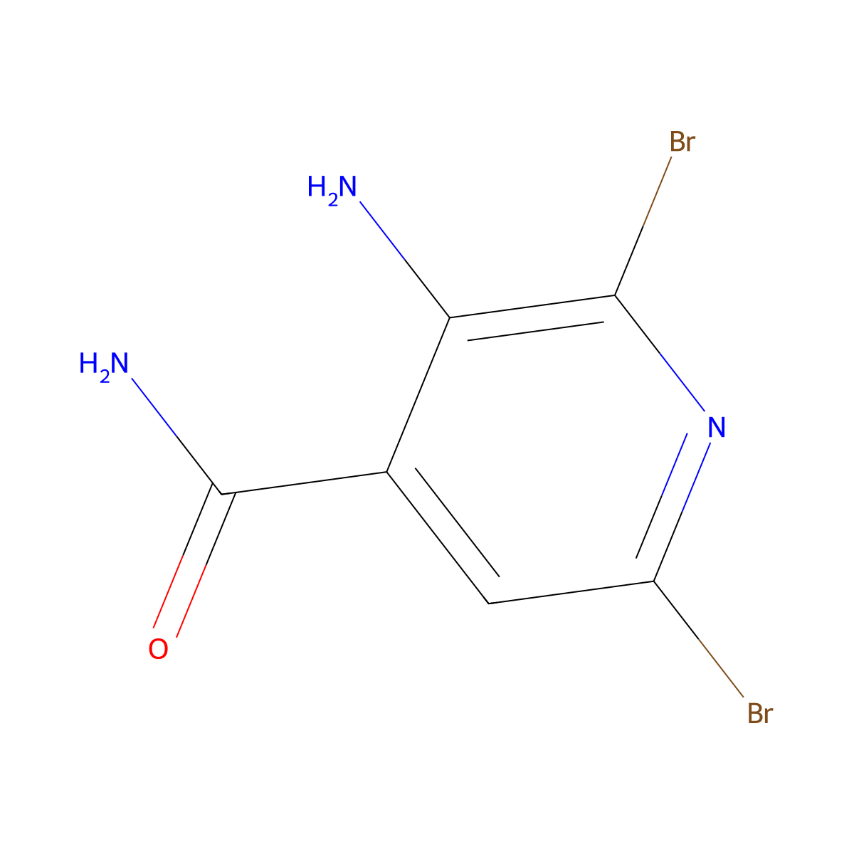 3-Amino-2,6-dibromoisonicotinamide molecular structure, CAS 1355334-79-0