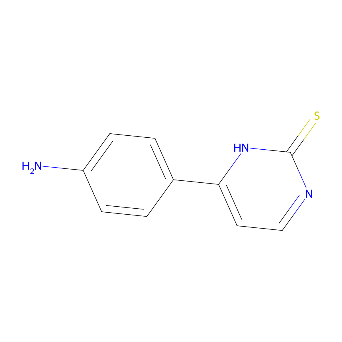 4-(4-Amino-phenyl)-pyrimidine-2-thiol molecular structure, CAS 1355334-87-0