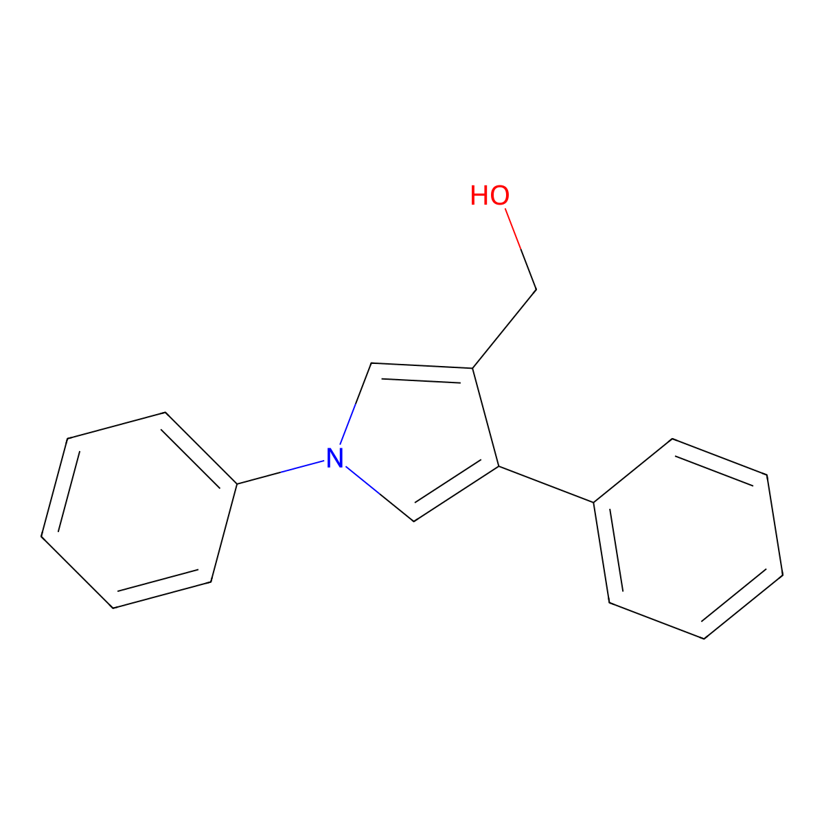 (1,4-Diphenyl-1H-pyrrol-3-yl)-methanol molecular structure, CAS 1355334-89-2