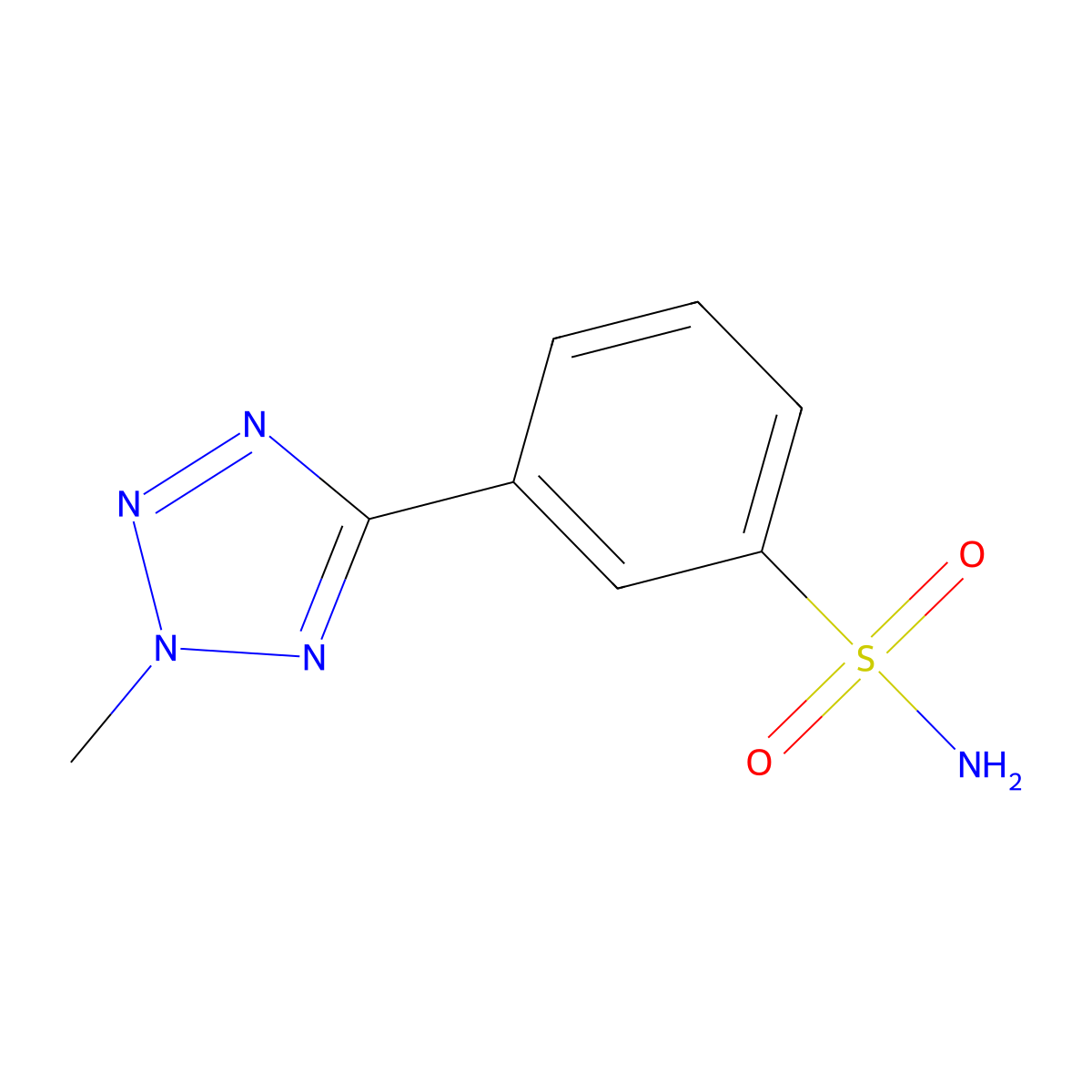 3-(2-Methyl-2H-tetrazol-5-yl)-benzenesulfonamide molecular structure, CAS 1355334-91-6
