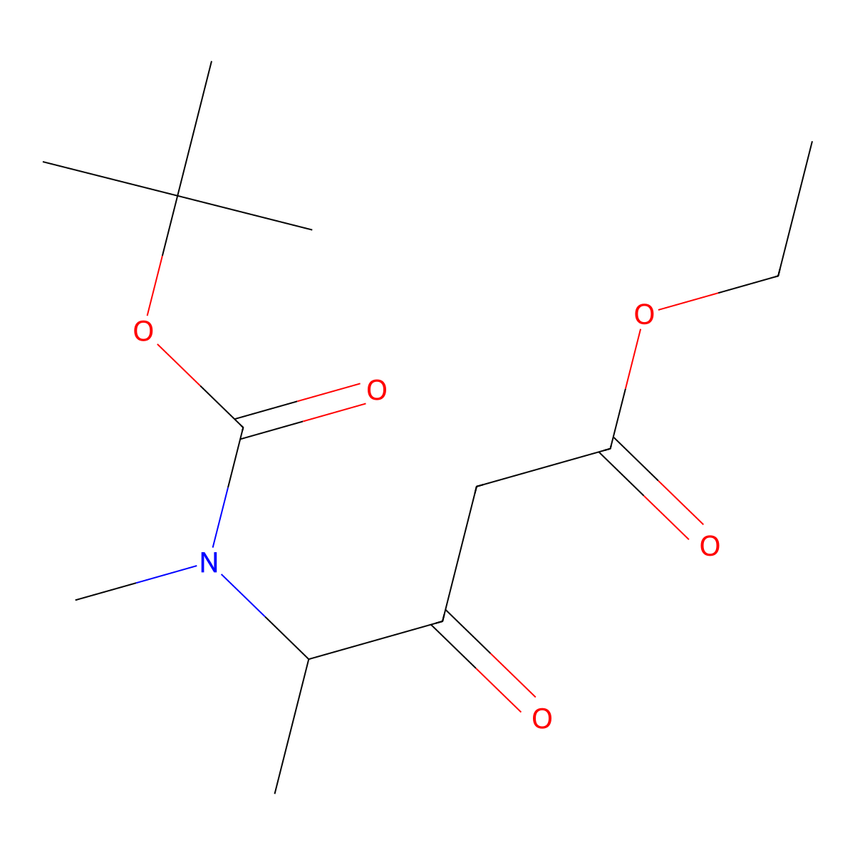 Ethyl 4-{[(tert-butoxy)carbonyl](methyl)amino}-3-oxopentanoate molecular structure, CAS 1355356-50-1