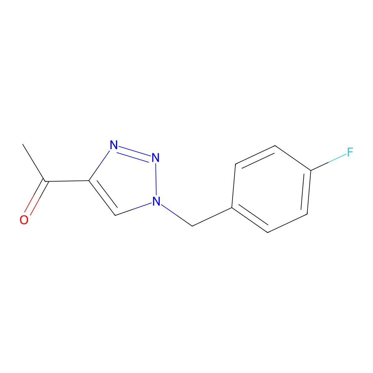 1-(1-((4-fluorophenyl)methyl)-1H-1,2,3-triazol-4-yl)ethan-1-one molecular structure, CAS 1355359-02-2