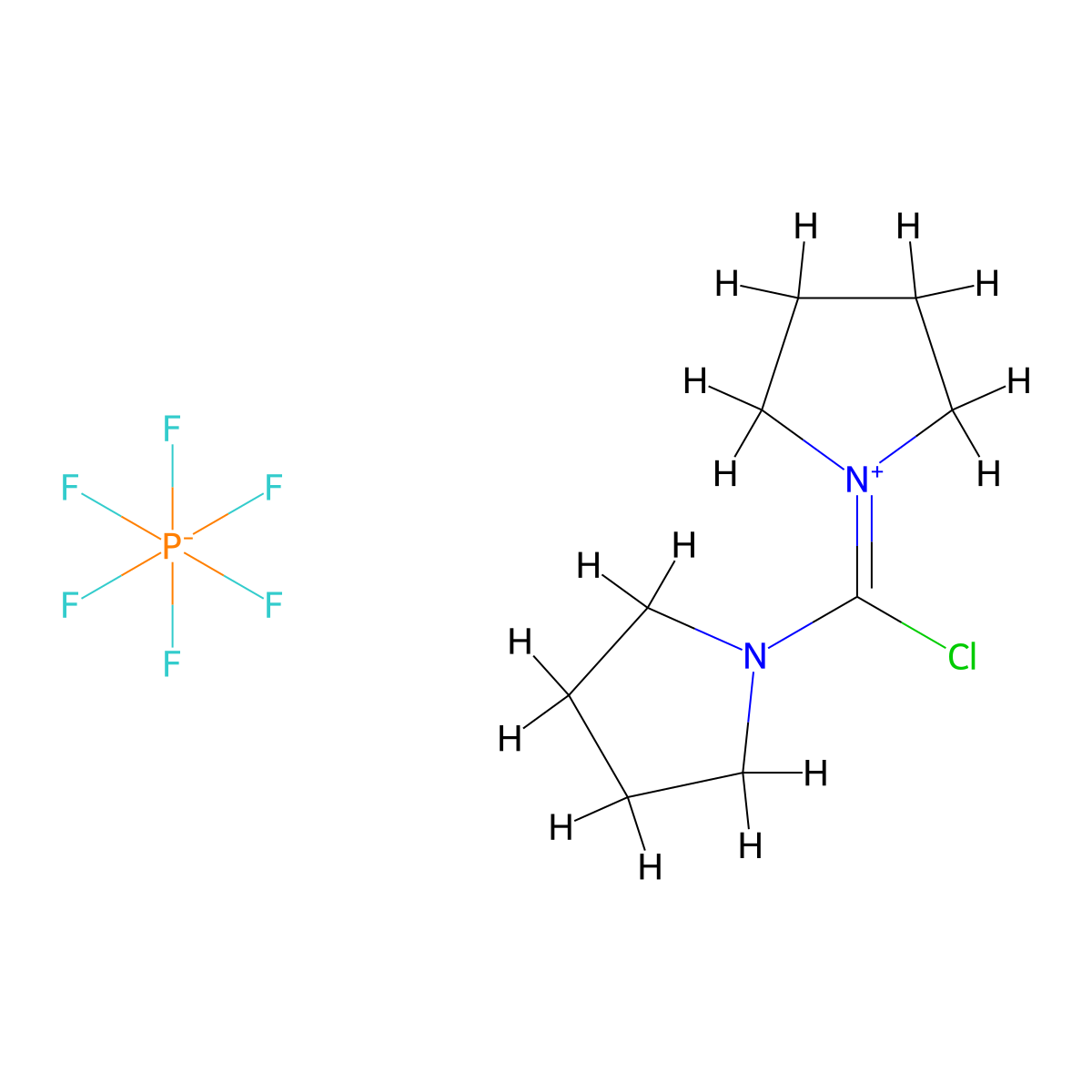 1-(Chloro-1-pyrrolidinylmethylene)pyrrolidinium Hexafluorophosphate molecular structure, CAS 135540-11-3