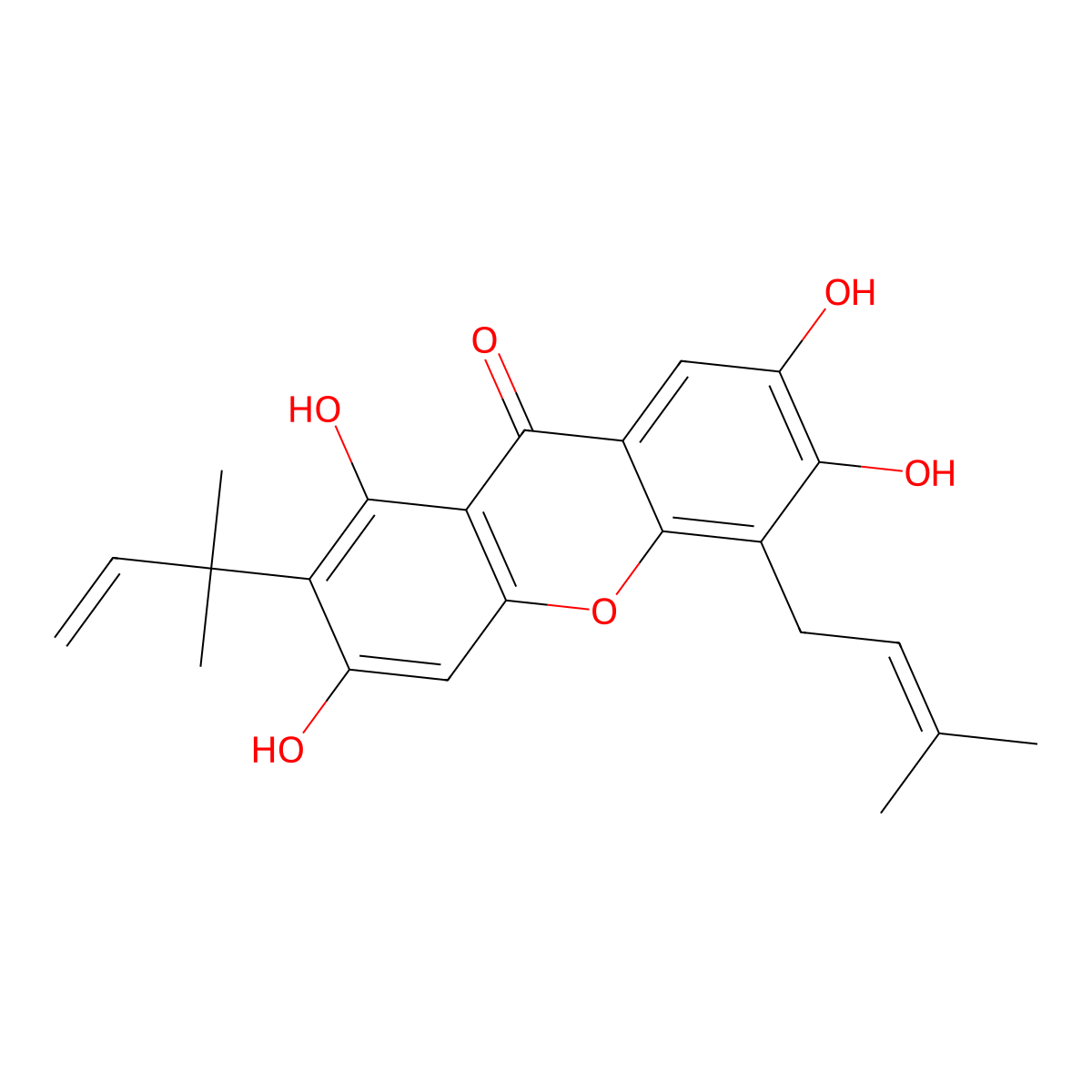 Cudraxanthone L molecular structure, CAS 135541-40-1