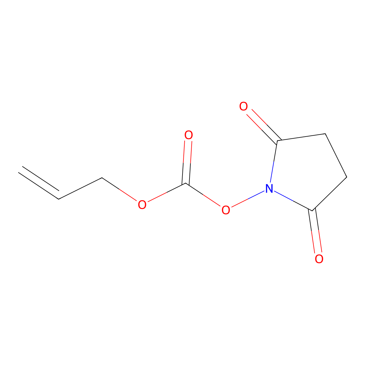 N-(Allyloxycarbonyloxy)succinimide molecular structure, CAS 135544-68-2