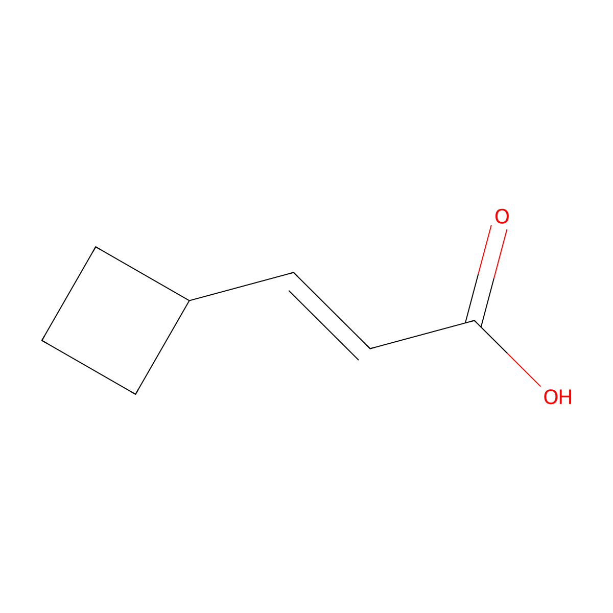 3-Cyclobutylprop-2-enoic acid molecular structure, CAS 1355450-70-2