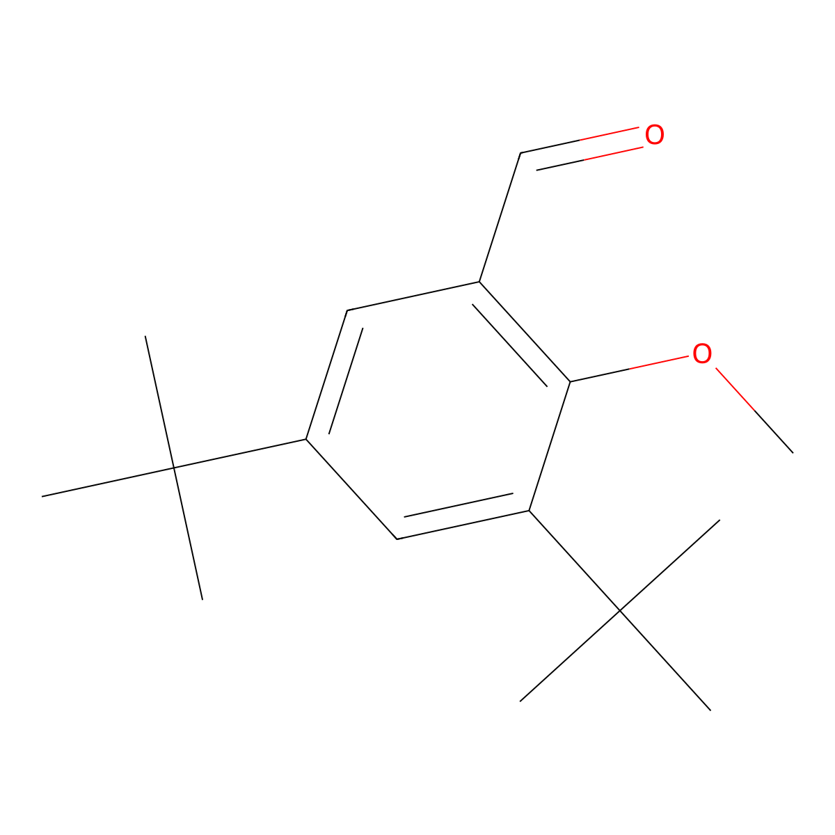3,5-Di-tert-butyl-2-methoxybenzaldehyde molecular structure, CAS 135546-15-5
