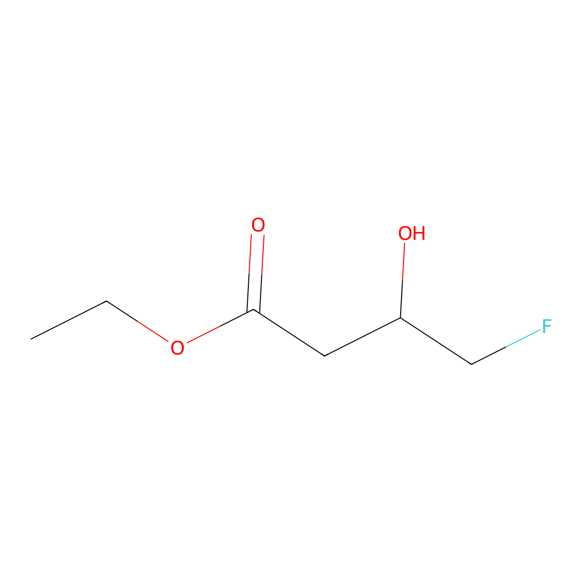 ethyl (3S)-4-fluoro-3-hydroxybutanoate molecular structure, CAS 135548-09-3