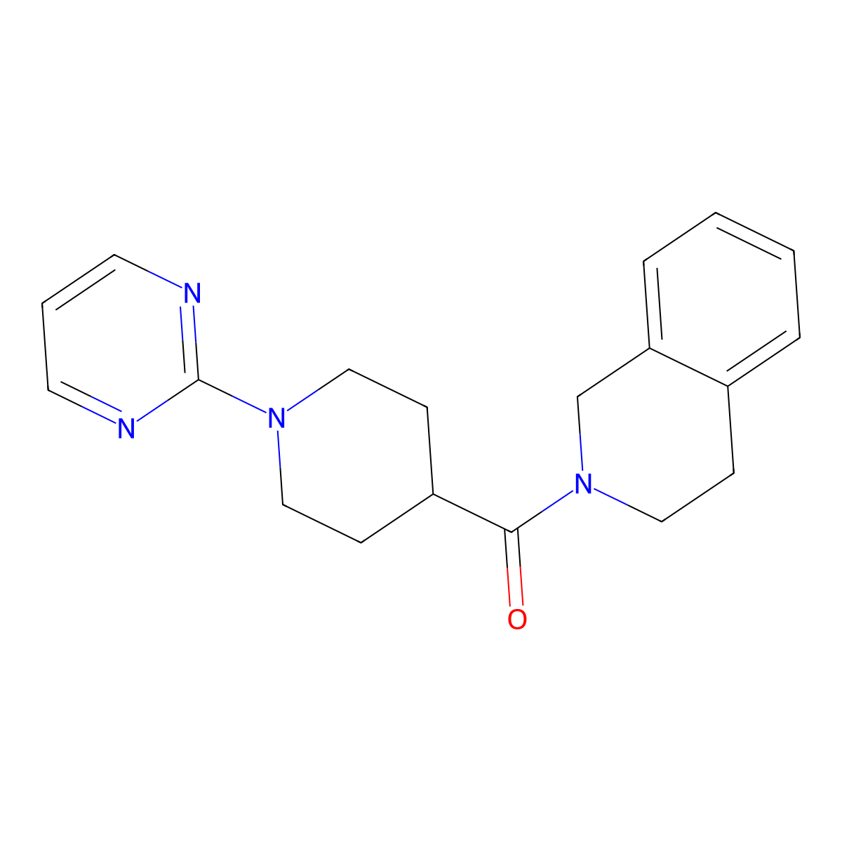 3,4-dihydroisoquinolin-2(1H)-yl[1-(pyrimidin-2-yl)piperidin-4-yl]methanone molecular structure, CAS 1355483-01-0