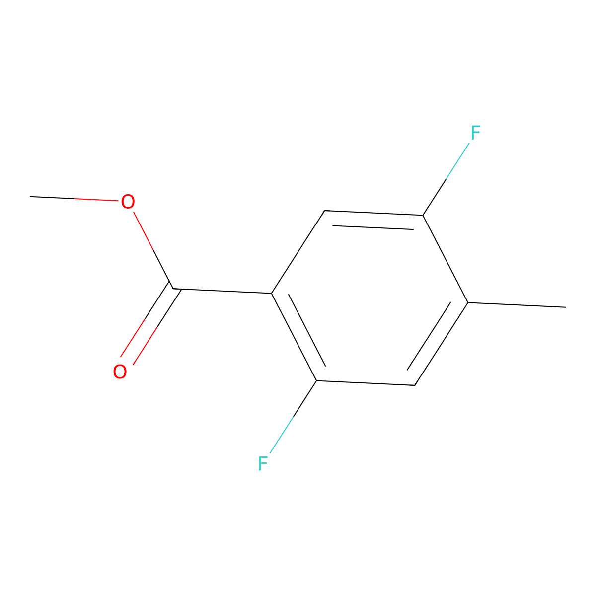 Methyl 2,5-difluoro-4-methylbenzoate molecular structure, CAS 1355488-71-9