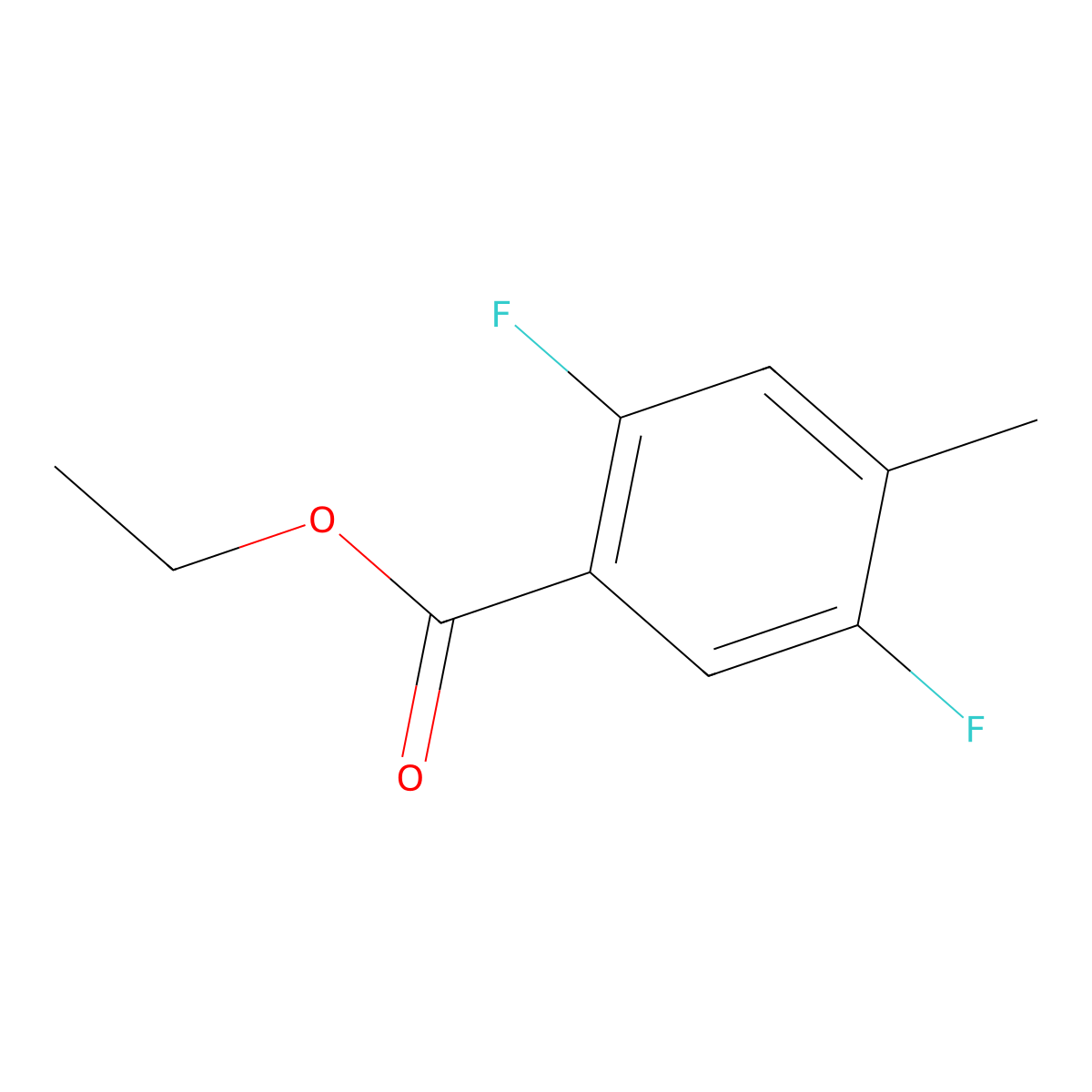 Ethyl 2,5-difluoro-4-methylbenzoate molecular structure, CAS 1355488-96-8