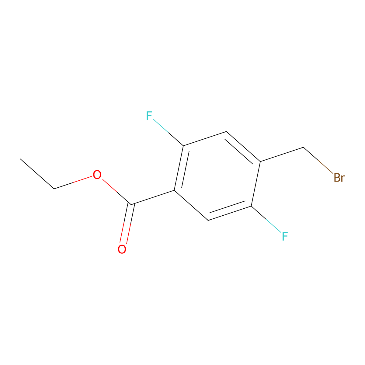 Ethyl 4-(bromomethyl)-2,5-difluorobenzoate molecular structure, CAS 1355488-98-0