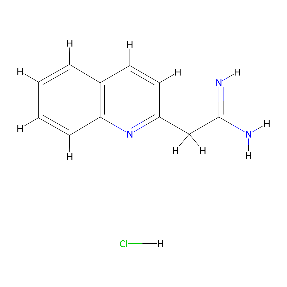2-(Quinolin-2-yl)ethanimidamide hydrochloride molecular structure, CAS 1355498-05-3