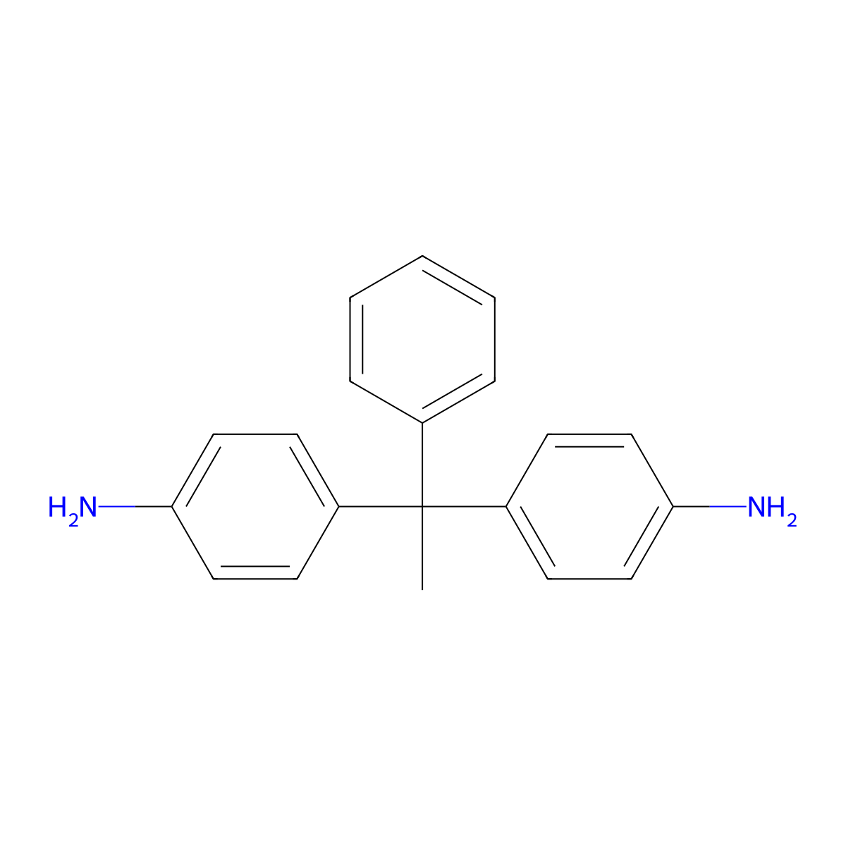 4-[1-(4-Aminophenyl)-1-phenylethyl]aniline molecular structure, CAS 13555-38-9
