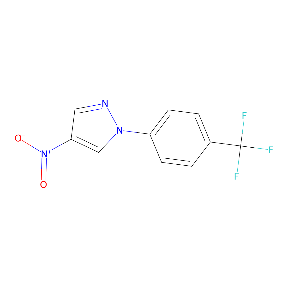 4-nitro-1-(4-trifluoromethyl-phenyl)-1H-pyrazole molecular structure, CAS 1355534-07-4
