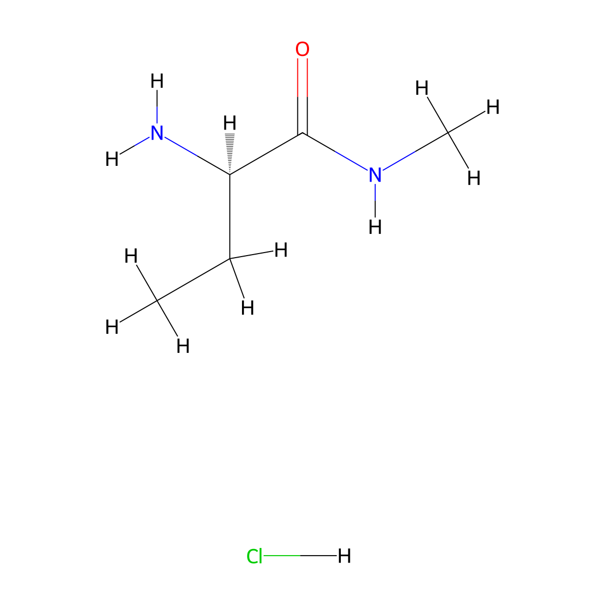 (2R)-2-amino-N-methylbutanamidehydrochloride molecular structure, CAS 135557-33-4
