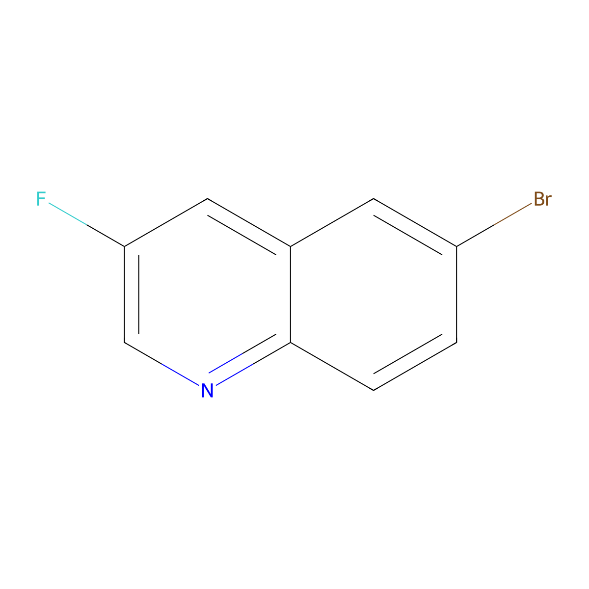 6-Bromo-3-fluoroquinoline molecular structure, CAS 1355583-13-9