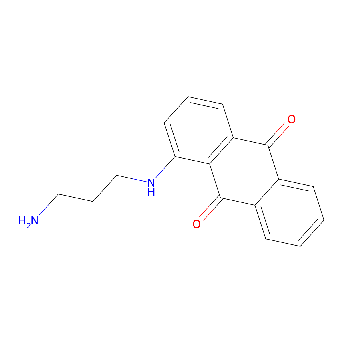 1-((3-Aminopropyl)amino)anthracene-9,10-dione molecular structure, CAS 13556-29-1