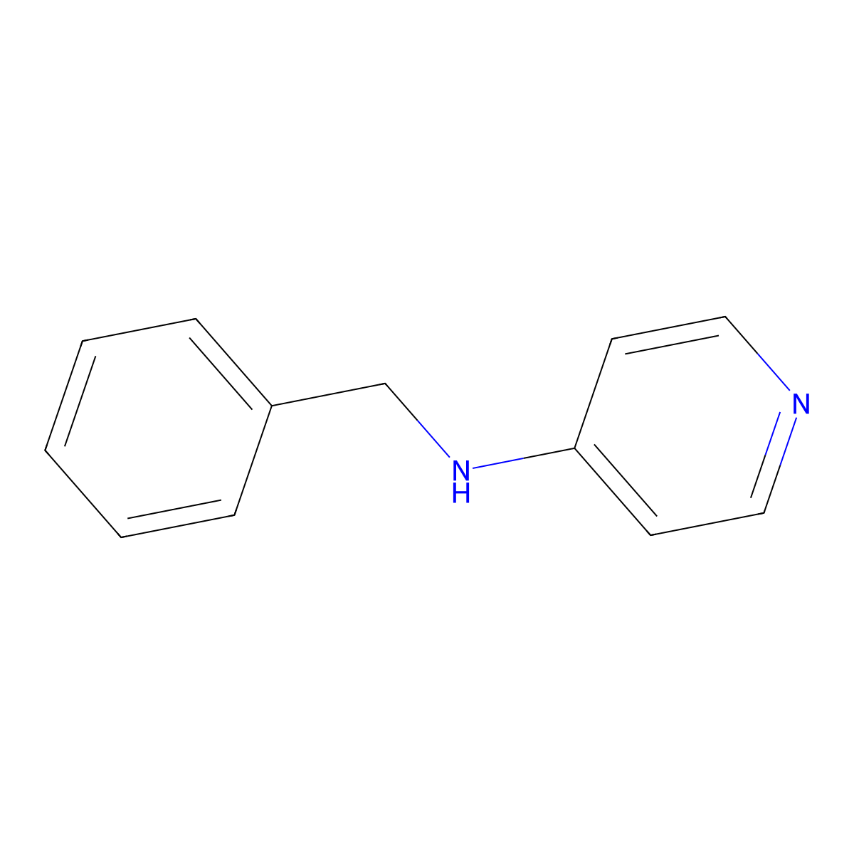 N-benzylpyridin-4-amine molecular structure, CAS 13556-71-3