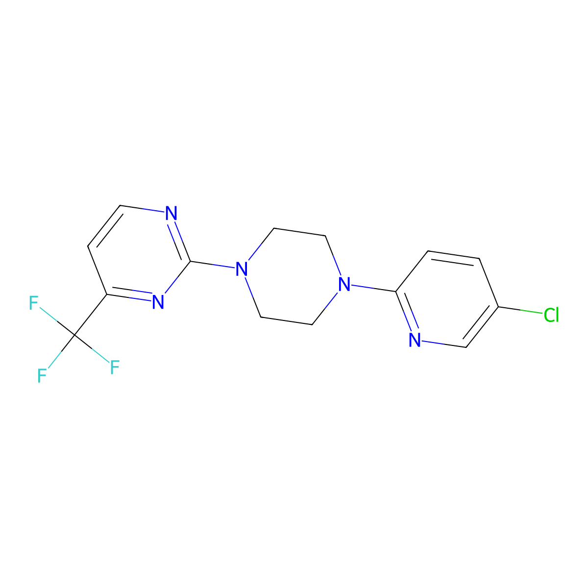 2-[4-(5-Chloropyridin-2-yl)piperazin-1-yl]-4-(trifluoromethyl)pyrimidine molecular structure, CAS 1355602-97-9