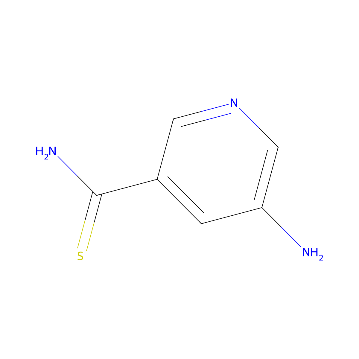 5-Aminopyridine-3-carbothioamide molecular structure, CAS 1355610-88-6