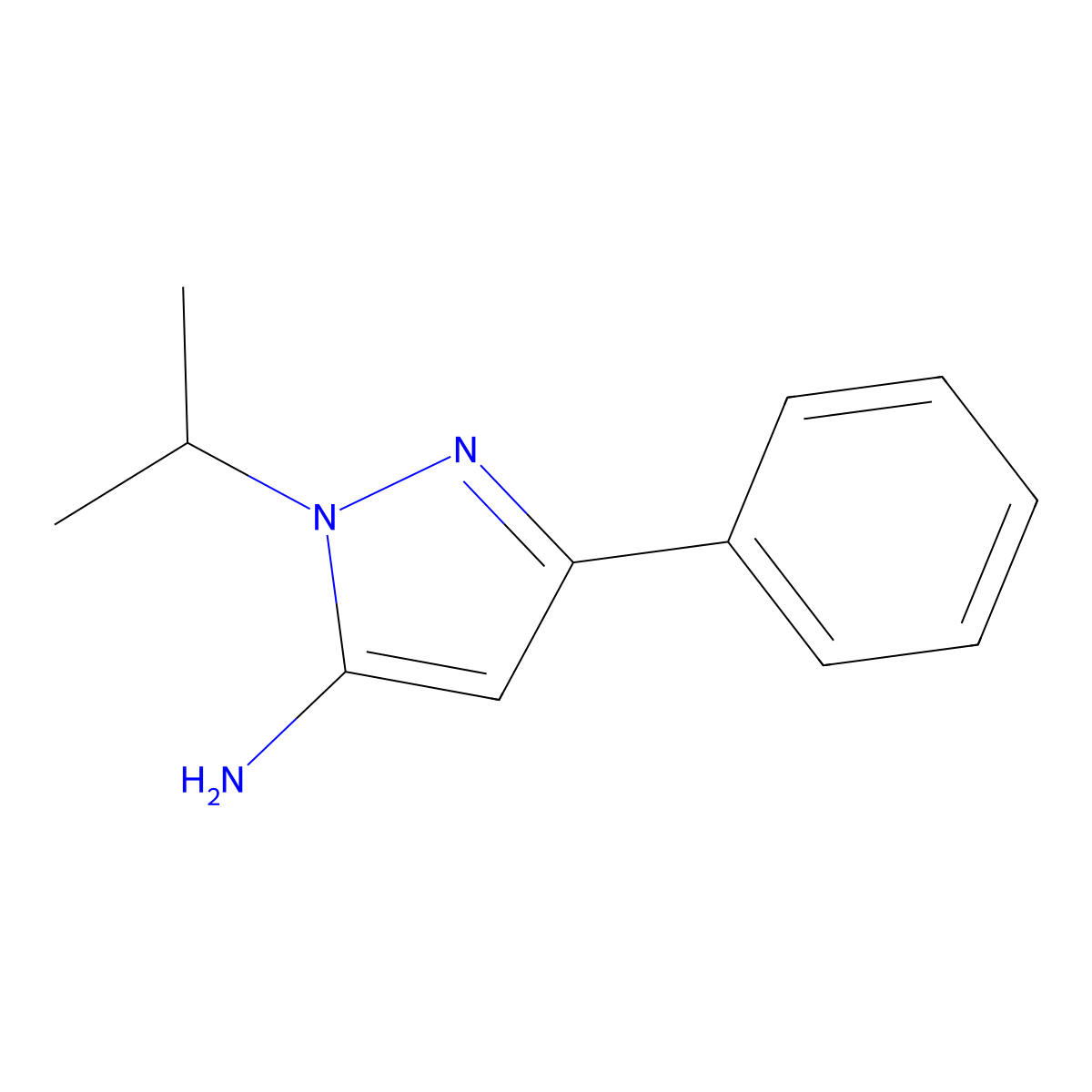 5-phenyl-2-(propan-2-yl)-2,3-dihydro-1H-pyrazol-3-imine molecular structure, CAS 1355626-75-3