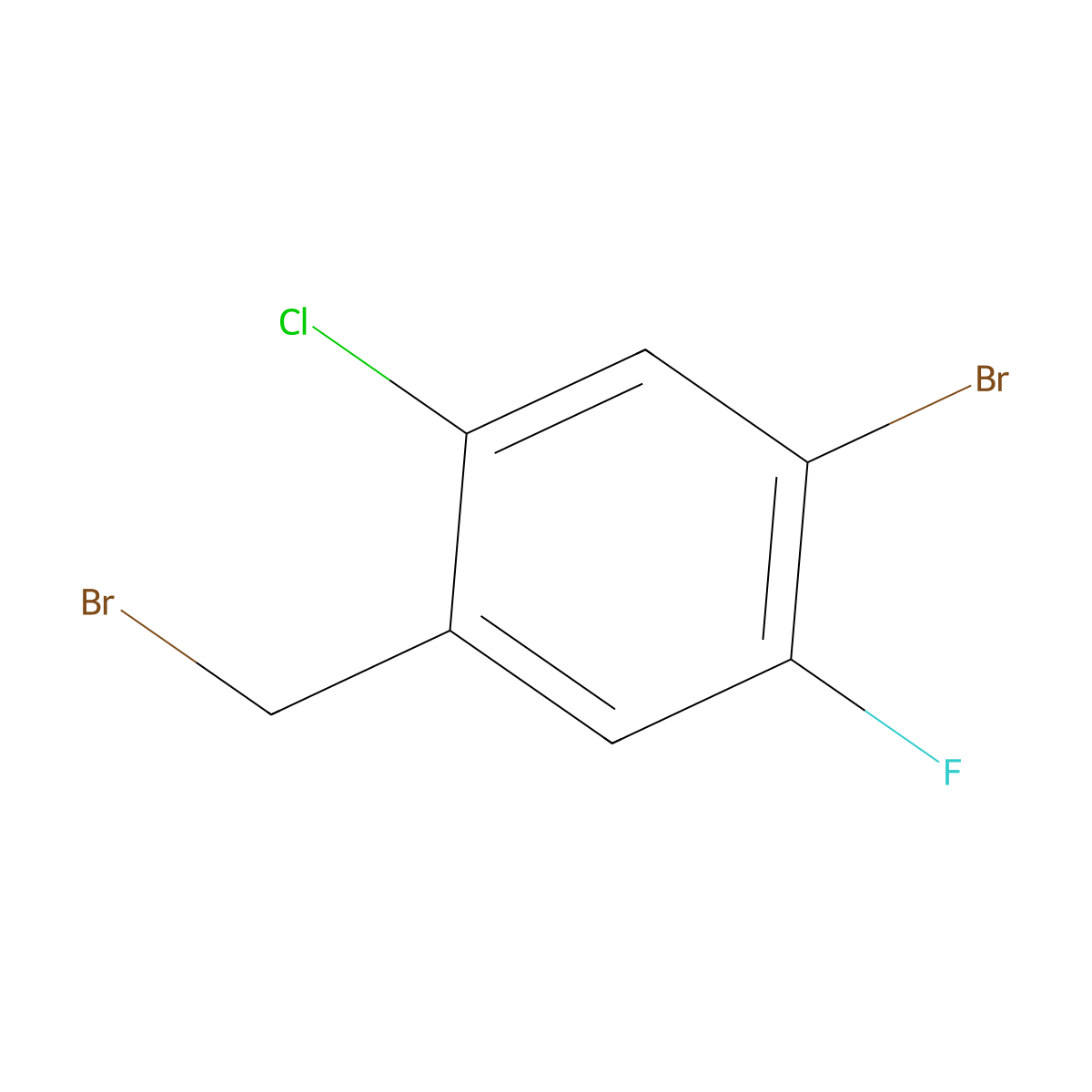 1-Bromo-4-(bromomethyl)-5-chloro-2-fluorobenzene molecular structure, CAS 1355636-63-3