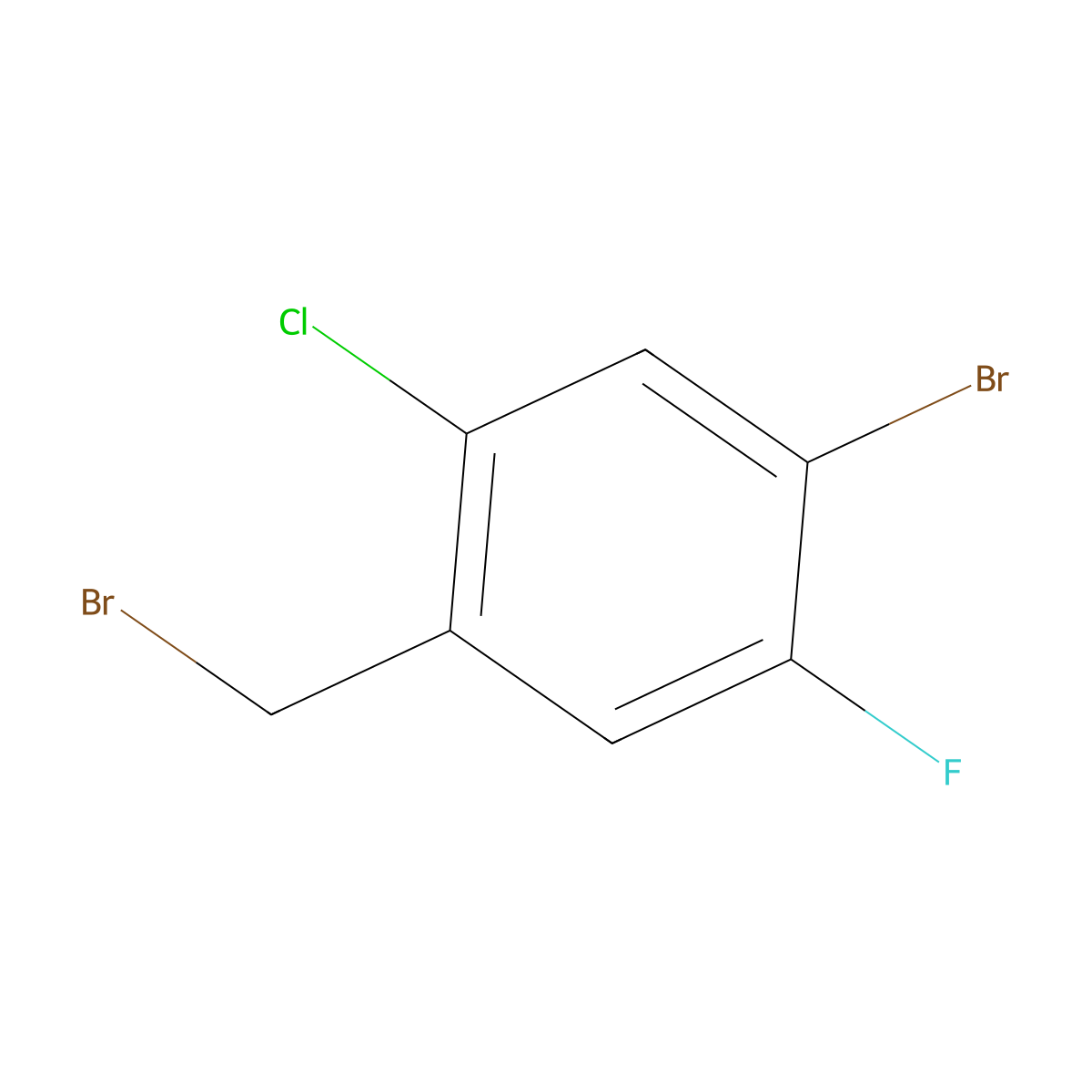 1-Bromo-4-(bromomethyl)-5-chloro-2-fluorobenzene molecular structure, CAS 1355636-63-3