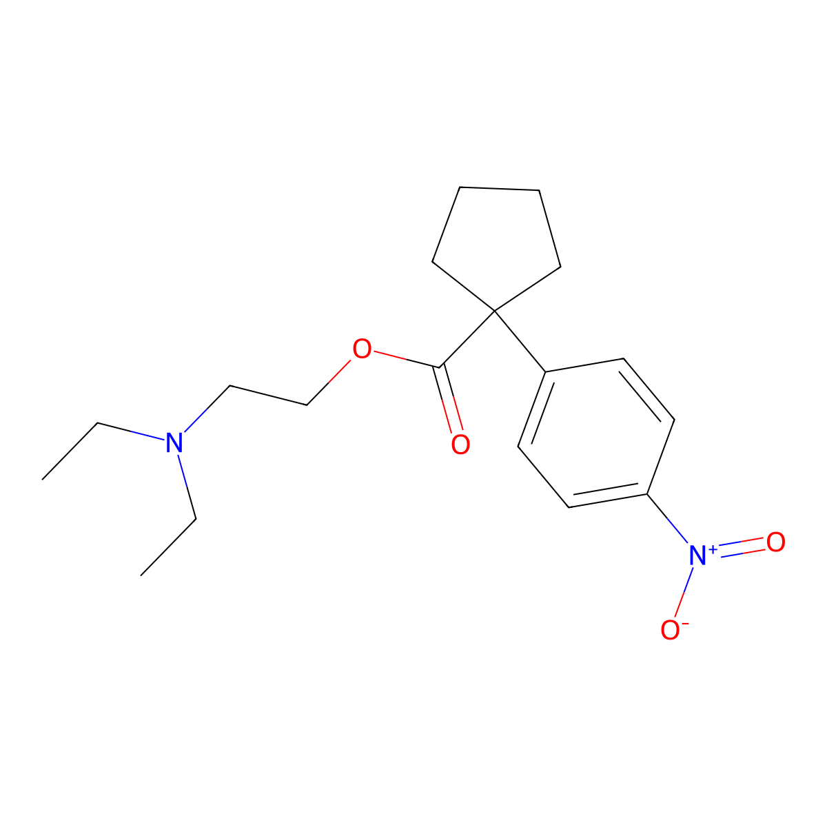 4-Nitrocaramiphen molecular structure, CAS 135569-16-3