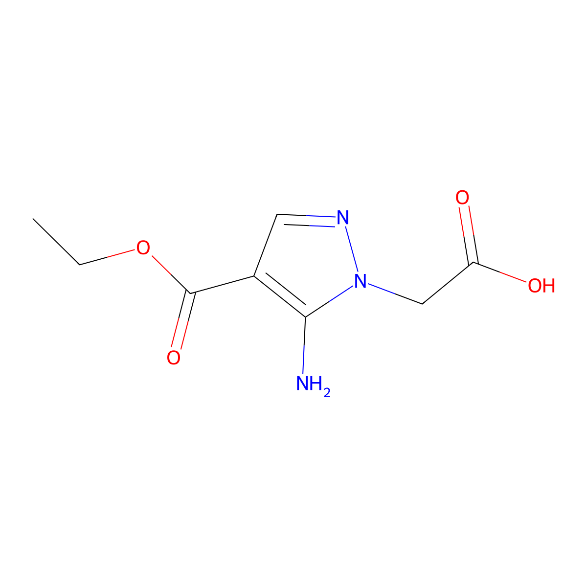 2-[4-(ethoxycarbonyl)-5-imino-2,5-dihydro-1H-pyrazol-1-yl]acetic acid molecular structure, CAS 1355694-40-4