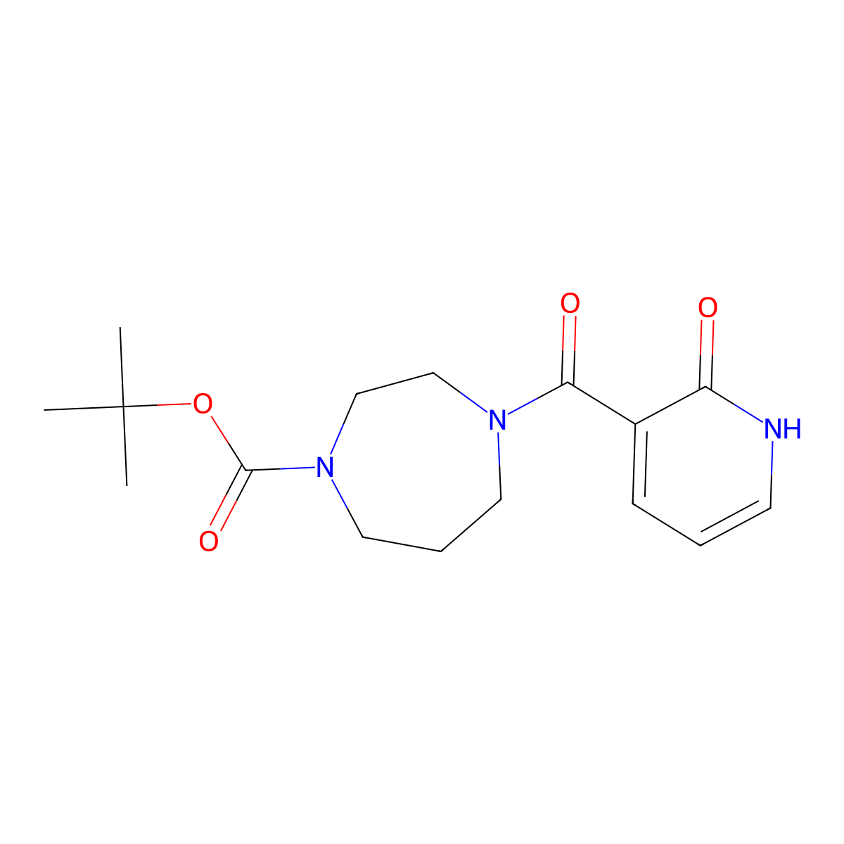 Tert-butyl 4-(2-hydroxypyridine-3-carbonyl)-1,4-diazepane-1-carboxylate molecular structure, CAS 1355694-47-1