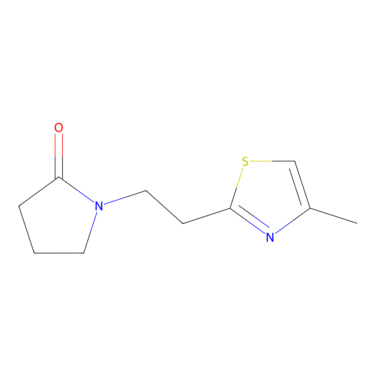 1-[2-(4-Methyl-1,3-thiazol-2-yl)ethyl]pyrrolidin-2-one molecular structure, CAS 1355703-44-4