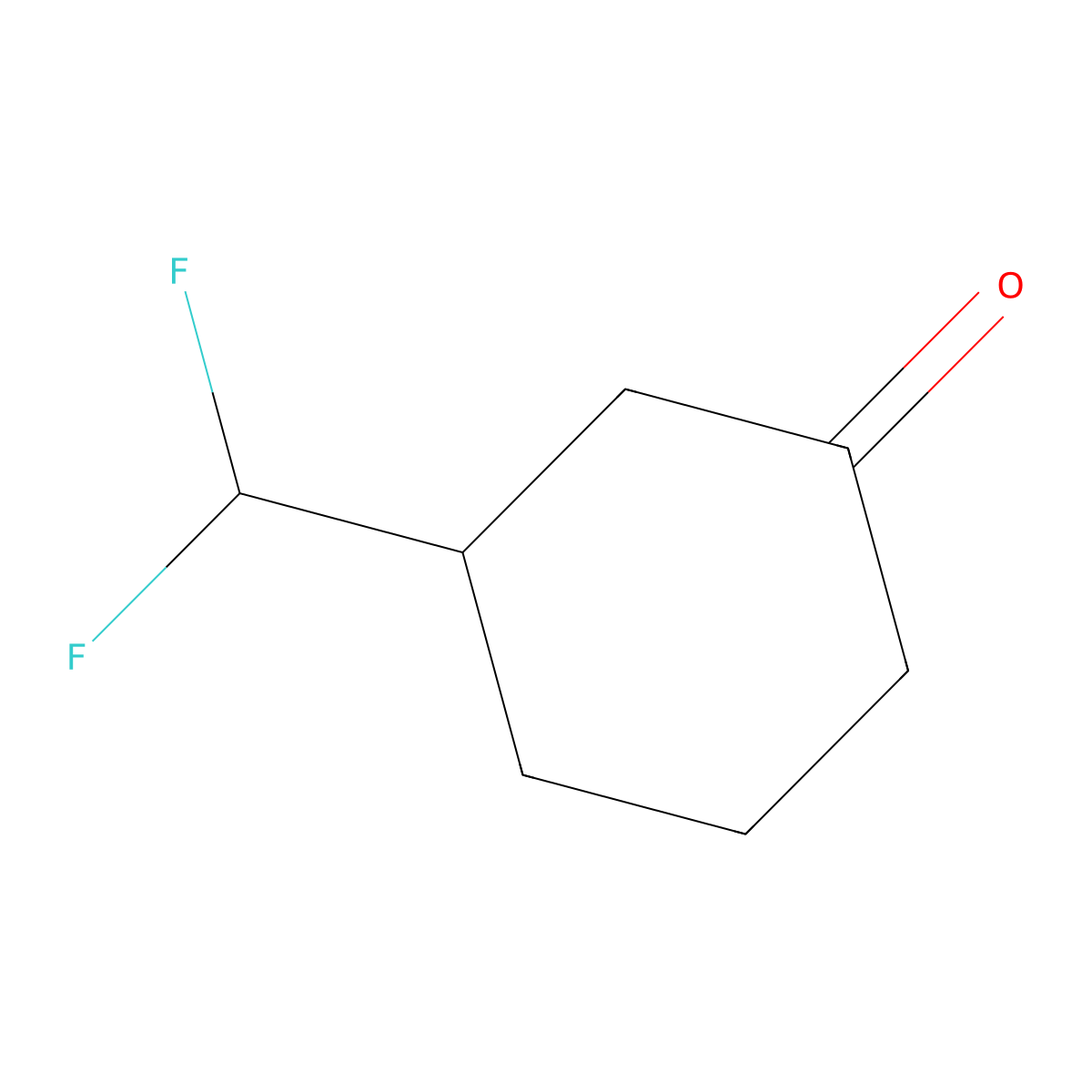 3-(Difluoromethyl)cyclohexan-1-one molecular structure, CAS 1355729-67-7