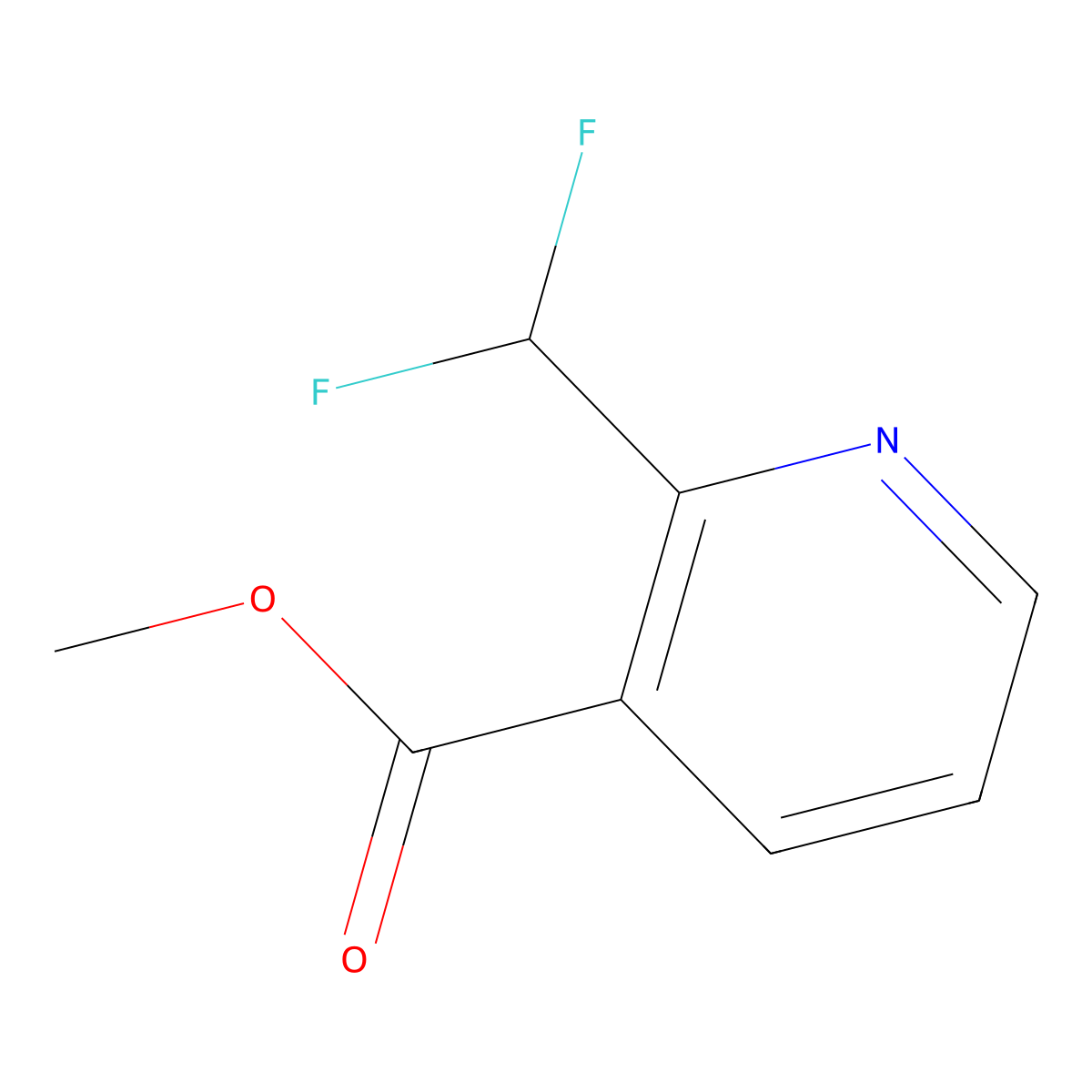 Methyl 2-(difluoromethyl)pyridine-3-carboxylate molecular structure, CAS 1355729-93-9