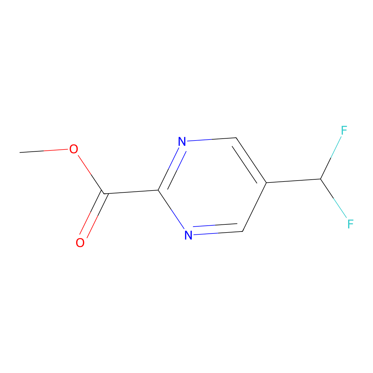 Methyl 5-(difluoromethyl)pyrimidine-2-carboxylate molecular structure, CAS 1355729-97-3